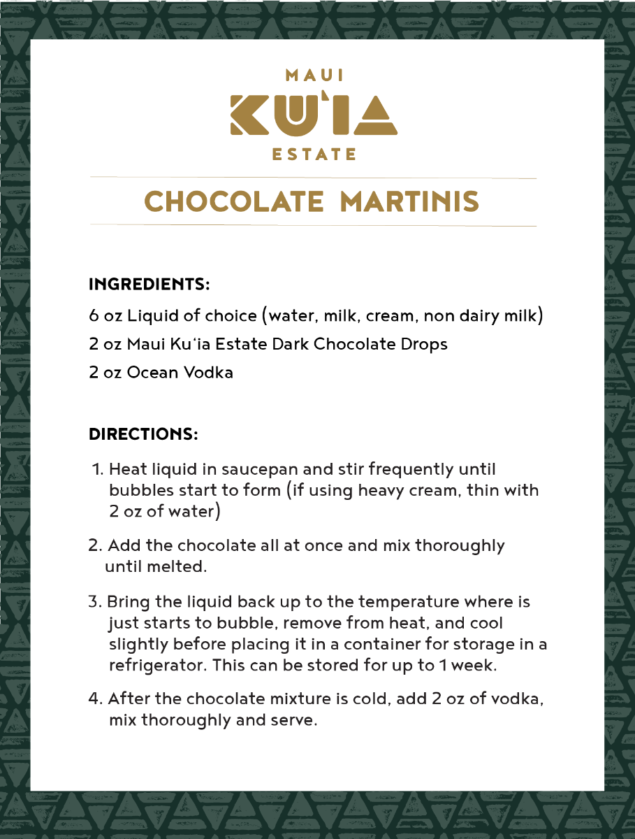 Ku'ia Maui Chocolate Martini Recipe